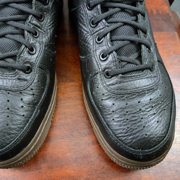 %Nike Air Force 1 SF Mid Black Leather Sneaker Sz 8 / A 35 main image 6